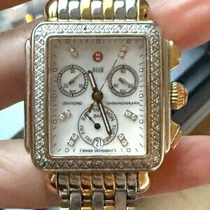 Michele Diamond Chronograph Women's Watch - Stainless Steel & Gold Tone